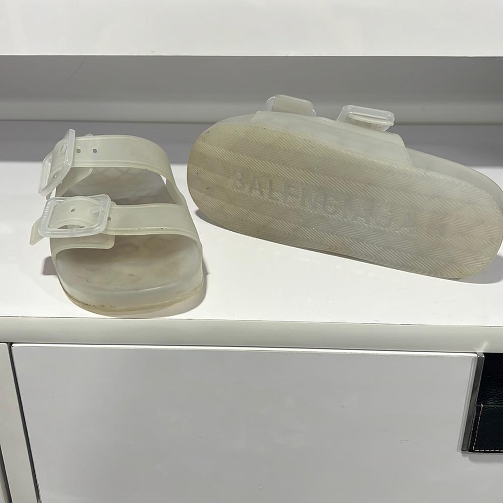 Balenciaga clear slides - size 37